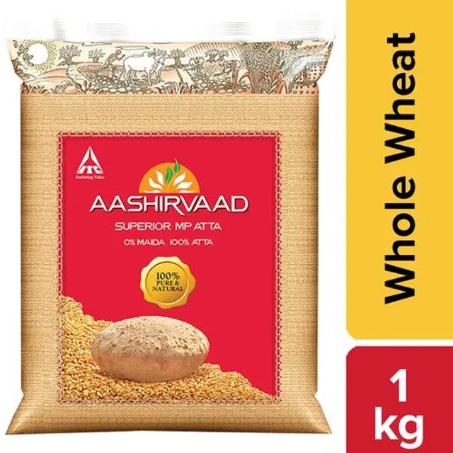 Aashirvaad Atta/Godihittu - Whole Wheat, 1 kg